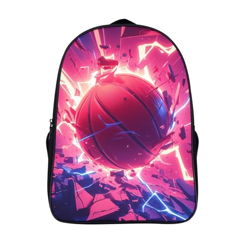 Mochila escolar infantil estampada de baloncesto bolsa impermeable y transpirable para colegio