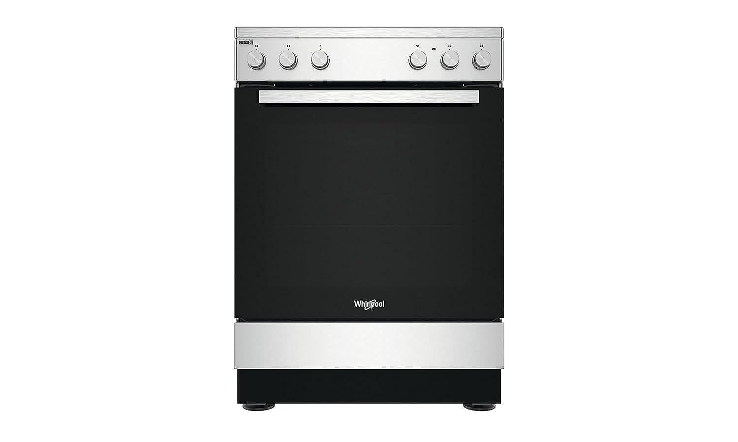 WHIRLPOOL 60CM CERAMIC COOKER-STEEL,WS68V8KHX, 1 Year Warranty