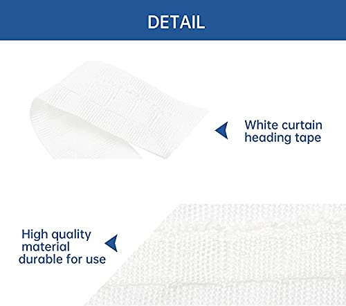 Image of HUNNY- BUNCH Premium Home Decor Narrow Shading White Curtain Tape with Strong Toughness and Heavy Fabric for 1 Inches Hook (Width: 1 inch) (5 Meters)