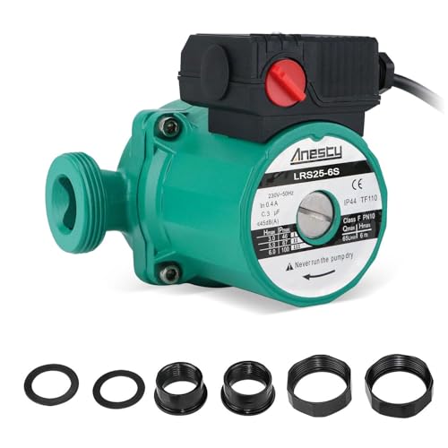 Central Heating Pump Hot Water Circulator Pump Boiler Radiator Circulation Pump 3 Speed Setting - 46/67/100w Circulating Pump for Domestic Central Heating System