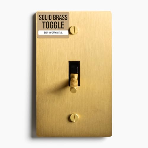 Select Solid Brass Toggle Switch 1-Gang Satin Brass