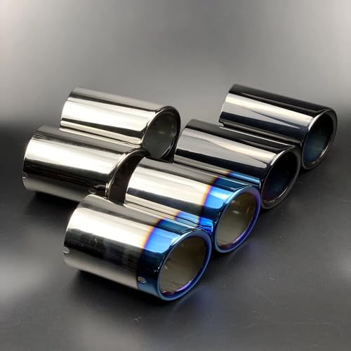Embout échappement en acier finition bleu C Type pour Passat CC