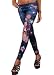 New Stylish Denim Look Ripped Faux Jean Blue Leggings Tights Pants (F036)