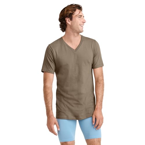 Image of Jockey Classic V-Neck Undershirt- 3 Pack - 100% Cotton T-Shirts for Men