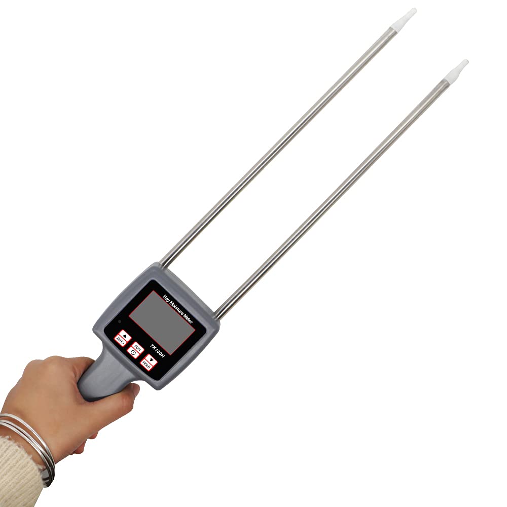 Llawqsm One Color Moisture Meter, Tk100h Portable Hay Moisture Meter For Cereal Straw Bran Forage Grass Leymus Chinensis Emperor Bamboo Testing Fibre 20% Off