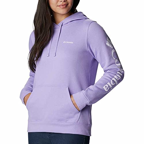 Columbia Damen Trek Graphic Hoodie Kapuzen-Sweatshirt, Mattviolett/weißes Logo, 3X – Ansicht 3