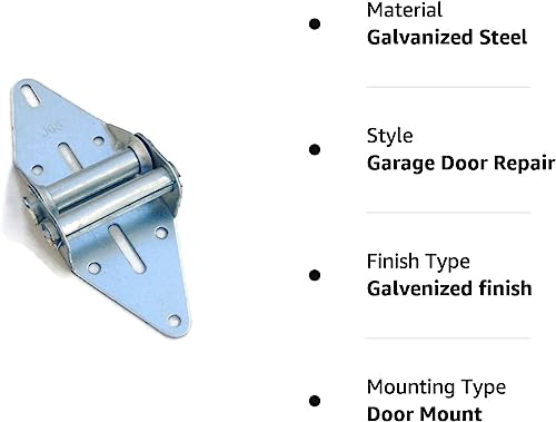image for G.A.S Hardware Garage Door Hinge Replacement Garage Repair -14 Gauge S