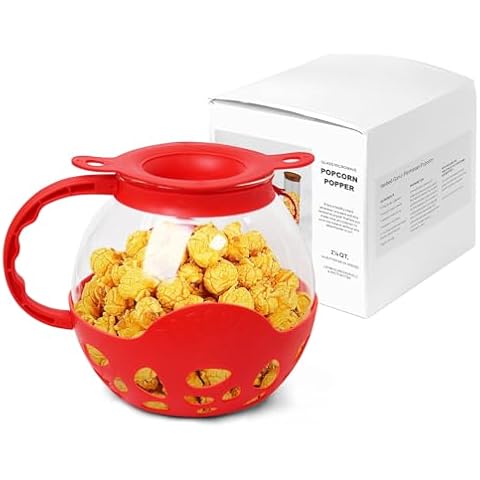 Vongfome Microwave Popcorn Maker with Lid Cover