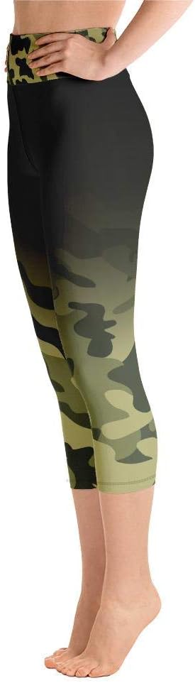 Yoga Capri Leggings for Women Butt Lift Yoga Pants for Women - Tactical Camo Yoga Capri Leggings - S