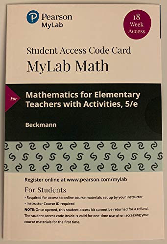 Mylab Math with Pearson Etext -- 18 Week Standa... 0135901162 Book Cover