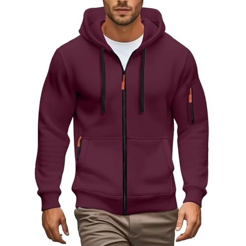 Sweat à capuche homme coupe ajustée pull uni automne hiver premium