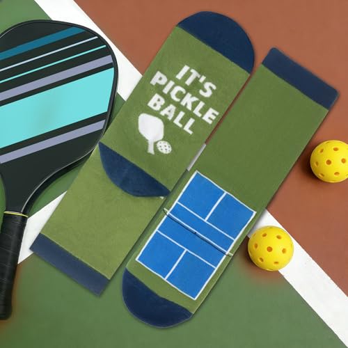 Image of KOFULL Funny Pickleball Socks, Pickleball Themed Sock, Crew /Ankle socks, Accessories Gifts for Pickleball Fan Gift, Size 6-13