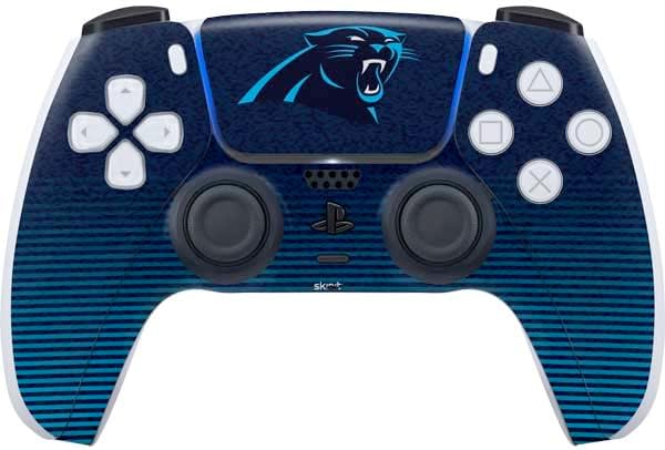 Skinit Decal Gaming Skin Compatible with PS5 Controller - Officially Licensed NFL Carolina Panthers Large Logo Design