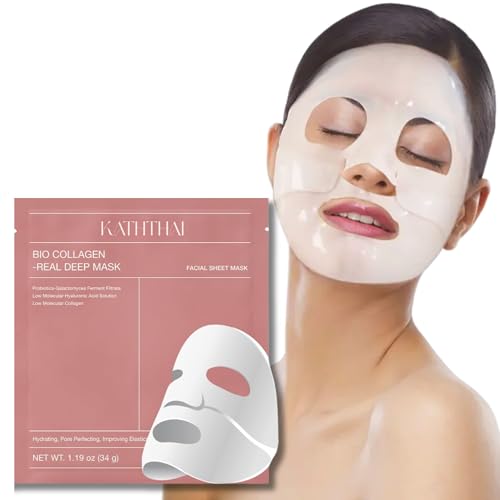 Image of Kaththai Bio-Collagen Real Deep Hydrating Overnight Face Mask, Korean Face Mask for Pigmentation Hydrogel Mask, Pore Minimizing, Elasticity Improvement, 34g (Pack Of 1)