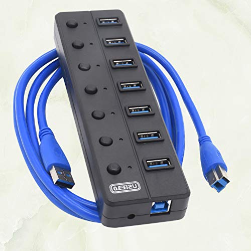 Mobestech Distribuidor de cabo durável Adaptador USB3.0 Conversor de hub USB de 7 portas de alta vel