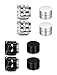 JOERICA 4 Pairs Stainless Steel Magnetic Stud Earrings for Men Women Non Piercing Clip on CZ Earrings 8MM