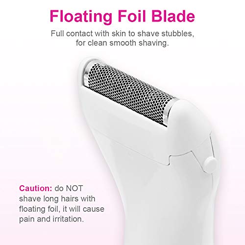 Funstant BIKINI-WT-17-US. Trimmer, Funstant Electric Razor For Women With Comb, Cordless Safe Hair Trimmer Floating Foil For Dry Use, Battery Operated Personal Shaver thumb #2