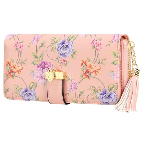 Pomelo Best Women Wallets RFID Ladies Purses with Multiple Card Slots and Roomy Compartment