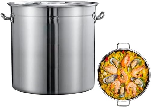 AYCDL Olla Grande Comercial De Acero Inoxidable para Freír Pavo, Mariscos, Cangrejos De Río, Vaporera, con Colador, Tapa Y Asas Soldadas, para Exteriores Y Hogar, 50 L，30L