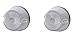 Produktbild BUL BARS 2 x Weiß Begrenzungsleuchte Seitenleuchte 12V 24V mit E-Prüfzeichen Positionsleuchte Ring Auto LKW PKW KFZ Lampe Leuchte Licht Set Paar Front Birne