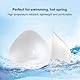 ELMIKA Triangel Silikon Brustformen, Mastektomie Prothese zum Schwimmen heiße Quelle, tiefes konkaves BH-Pad Enhancer, Transparent M,165g/Stück