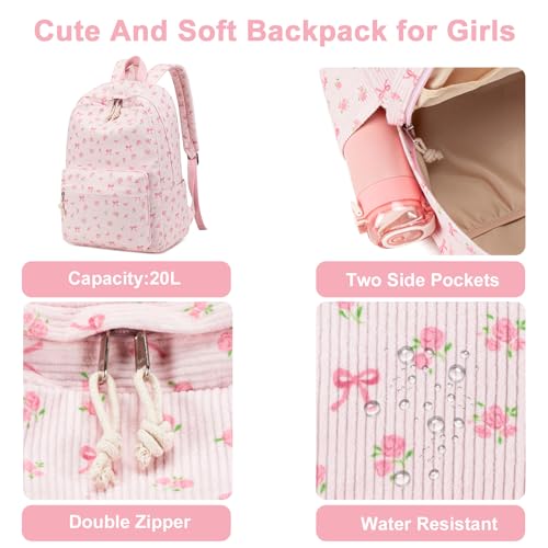 Image of Girls Backpack for Kids Elementary Bookbag Girly School bag Children Laptop Bag
