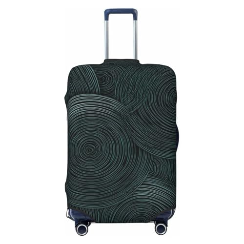 Pattern Of Concentric Circles Elastic Travel Luggage Covers Dustproof Scratch-Resistant Suitcase Protector Fit 22-24 Inch