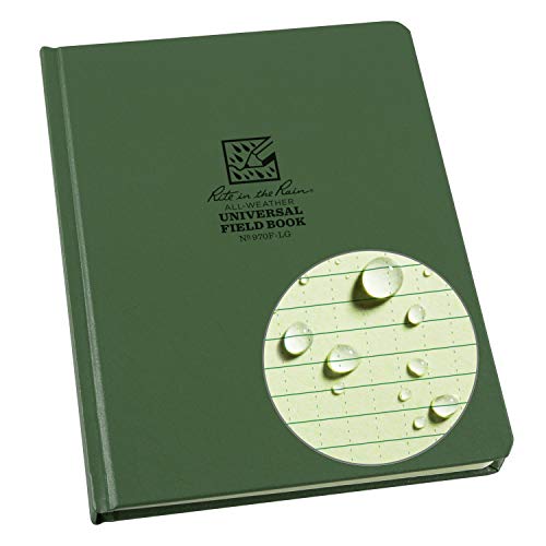Carnet de notes imperméable Rite in the Rain 970F-LG à pages vertes anti-déchirure