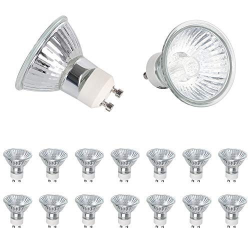 Preisvergleich Produktbild Vicloon 16 Stücke Halogen-Stiftsockellampe GU10, Warmweiß Halogenlampe 50W 220V-240V