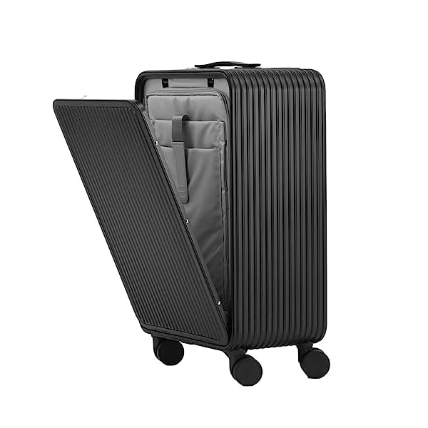Large Capacity Suitcase Front Loading Suitcase With Wheels Aluminum Magnesium Alloy Trolley Suitcase Suitable For Vacation And Travel