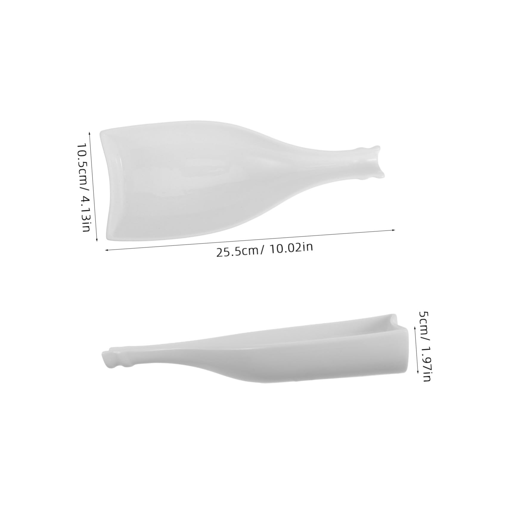 Alipis Elegant Ceramic Food Dish Unique Bottle Shaped Serving Plate for Appetizers Sushi and Desserts for Home Restaurant and Party Use Easy to Clean Design