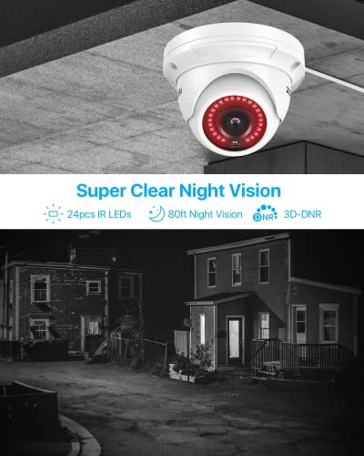 Image of ZOSI 4K 16CH POE Security Camera System with 4TB HDD, 12pcs 5MP Metal Cams