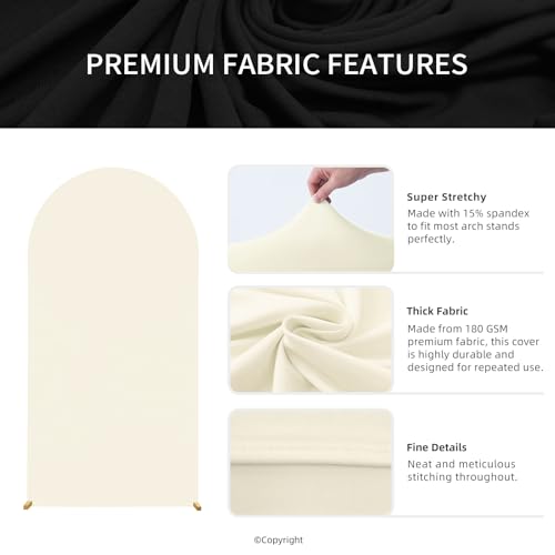 Cobertores para arco redondo 6FT+7.2FT Set 2 crema miniatura 2