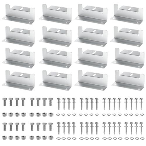 AeternaSol 16PCS Solar Panel Mounting Brackets Z Brackets Lightweight Aluminum Alloy Corrosion-Free Construction for RVs Trailers Vans Yachts and Off-Grid Roof Installation