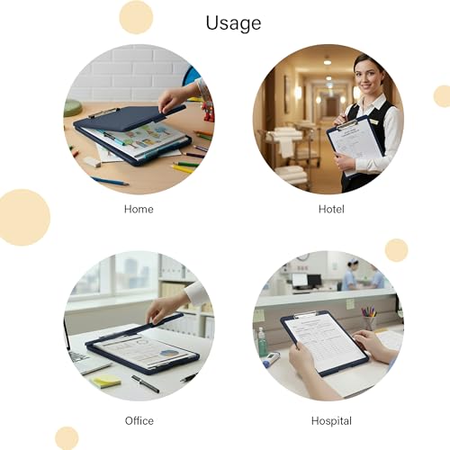 Image of oddpod Praise A4 Clip Pad /Clipboard with Storage Case for Paper and Document Storage 83002 (Dark Blue)