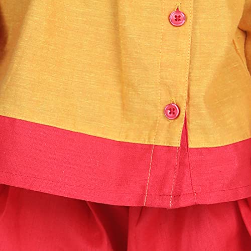 Image of BownBee Ethnic Wear Cotton Kurta Dhoti Traditional Dress Set for Baby Boys, Front Open Embroidered With Full Sleeves and V Neckline, Ideal for All Festivals