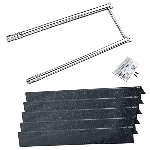 GFTIME Brûleur & Flavorizer Barres Pièces Détachées pour Weber Spirit 200 E/S210 500 Genesis Silver A Grill(avec Boutons Latérale), Brûleur & Diffuseur...
