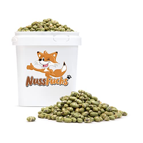 Edamame Bohnen 2kg – ohne Fett geröstete grüne Sojabohnen | leicht gesalzen, glutenfrei & vegan | knuspriger Edamame Snack | getrocknet, naturbelassen, proteinreich