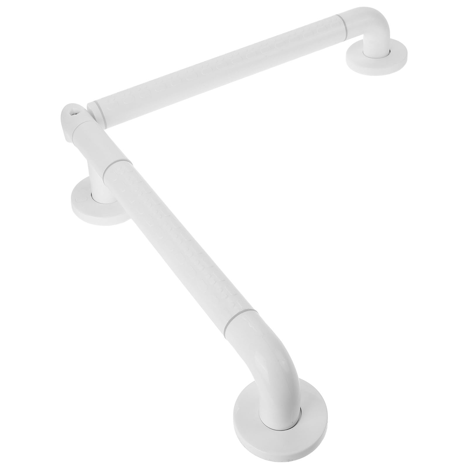 Anneome Asidero de Baño Antideslizante Plegable 48x48 Cm Acero Inoxidable y Plástico Barra de Seguridad para Ducha E Inodoro Mango Multifunción Soporte para Personas Mayores