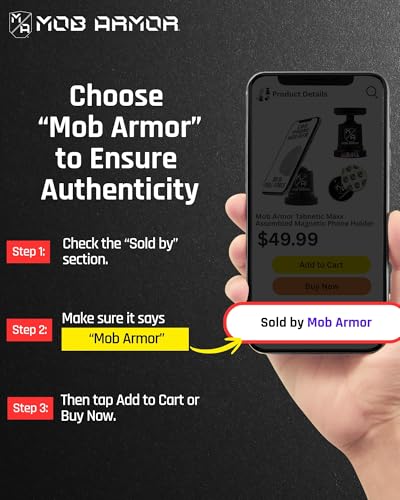 Mob Armor MobNetic Maxx - Magnetic Phone Mount - Cell Phone Holder - Mobile Phone Holder for Car, Truck, Boat, ATV - Smartphone Mount & Holder - Compatible with iPhone and Android