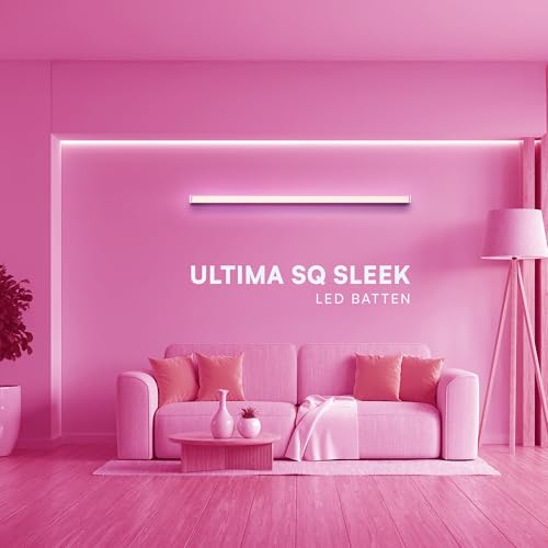Image of MAGIK Ultima Square Sleek 20W (Pink) LED Batten | T5 Tube Light | High Brightness Accent Light | Energy Efficient | Polycarbonate Body | Ideal for Home & Decorative Use | Pack of 1
