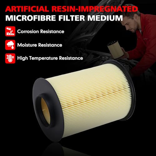 Image of CA11114 Engine Air Filter, Radial Seal Compatible with Ford Escape 2013-2019, Focus 2012-2018, Transit Connect 2014-2019 & Lincoln MKC 2015-2019 Replaces 7M519601AC, AF6908