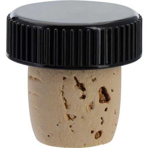 Westmark 10 tapones de corcho para botella de vino,, licores,, aceite y vinagre, Corcho natural/plástico, Marrón claro/negro, 48202080
