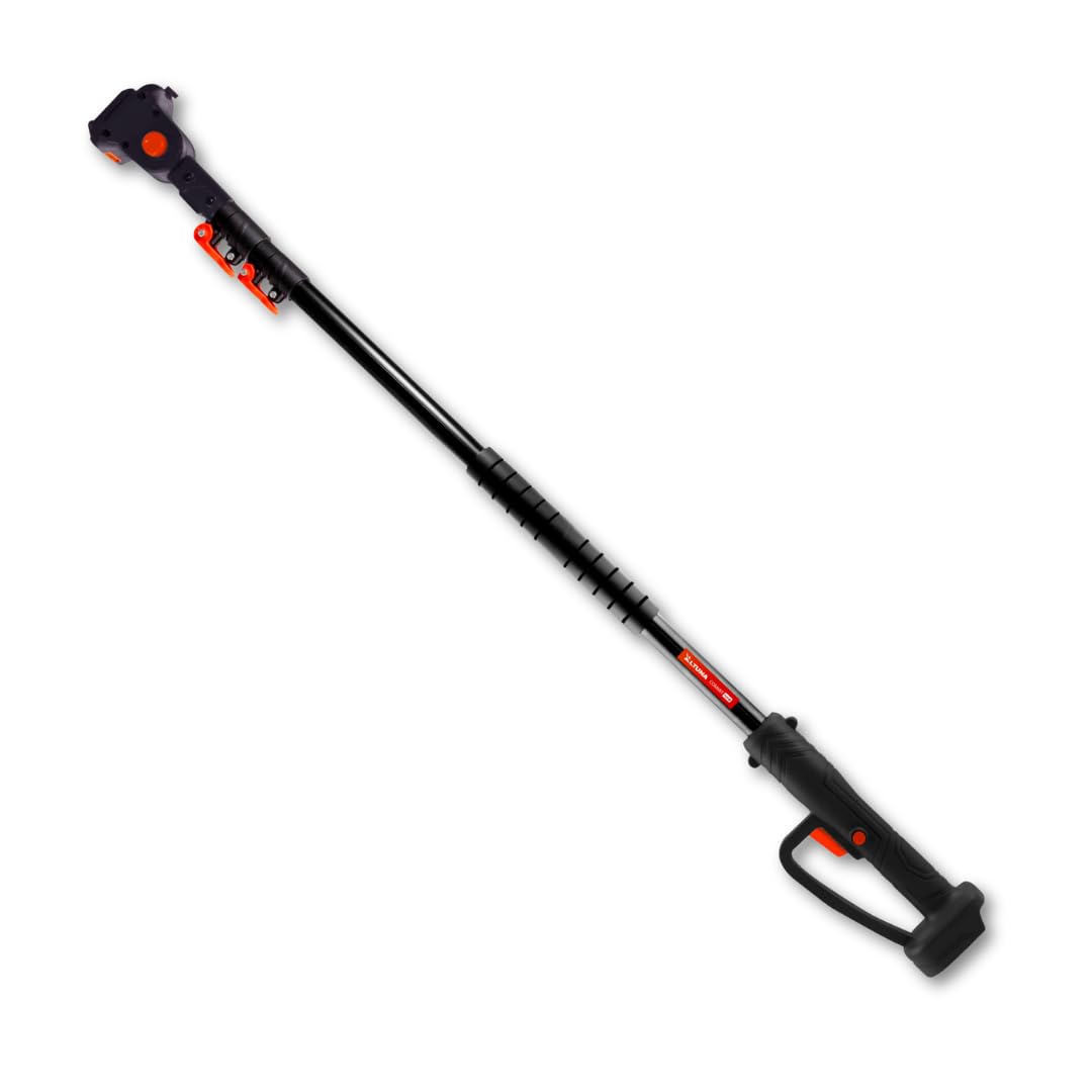 Altuna - Pértiga Telescópica para Poda en Altura - Giro 360º y Cabeza Giratoria 180º - Compatible con Tijeras y Motosierras AF - Longitud Ajustable 123-255 cm - Ultraligera 1.100 g