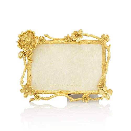 Jay Strongwater Breanna Gold Floral 4" X 6" Frame #Spf5858292 #TOP2