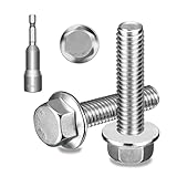 Ezitruz 30Stk Flanschschraube Sechskantschraube M6x30mm Bundschraube DIN 6921 Edelstahl A2 V2A Schrauben Mit Flansch Für Möbeln, Bauwesen, Ingenieurwesen