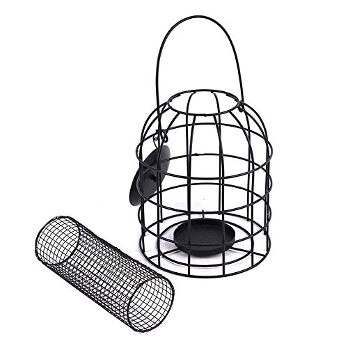 Outdoor Bird Feeder Iron Cage Wild Dumpling Bird Feeder Hanging Automatic Bird Feeding Tool