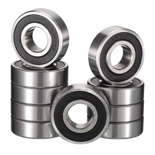 HiPicco 6202-14-2RS Lot de 10 roulements à gorge profonde - Roulements à billes à double caoutchouc scellés (GCr15) pré-lubrifiés (GCr15) - 14 mm x 35 mm x 11 mm (l x L) HiPicco 6202-14-2RS Lot de 10 roulements à gorge profonde - Roulements à billes à double caoutchouc scellés (GCr15) pré-lubrifiés (GCr15) - 14 mm x 35 mm x 11 mm (l x L)