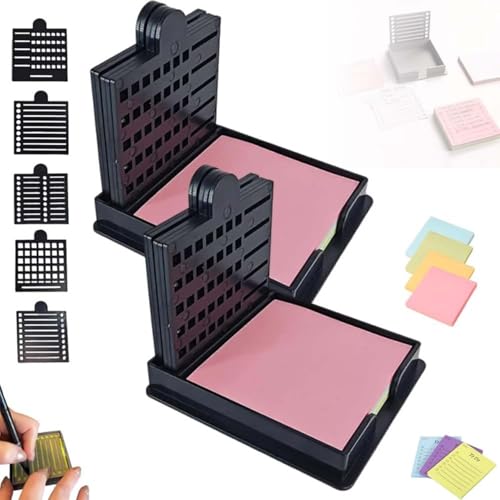 La Mejor Lista de Estarcidos disponible en línea para comprar. 40 Plantillas Para Post It, Porta Post It, Plantilla Para Post It, Troqueles para Álbumes de Recortes, Estarcidos para Acolchar, Plantillas para Acolchar (Black * 2)