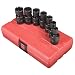 Sunex 3654 3/8-Inch Drive Standard Fractional Universal Impact Socket Set, SAE, 6-Point, Cr-Mo, 3/8-Inch - 3/4-Inch, 7-Piece